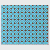 Blauer und brauner Shippo Geschenkpapier (Flach)