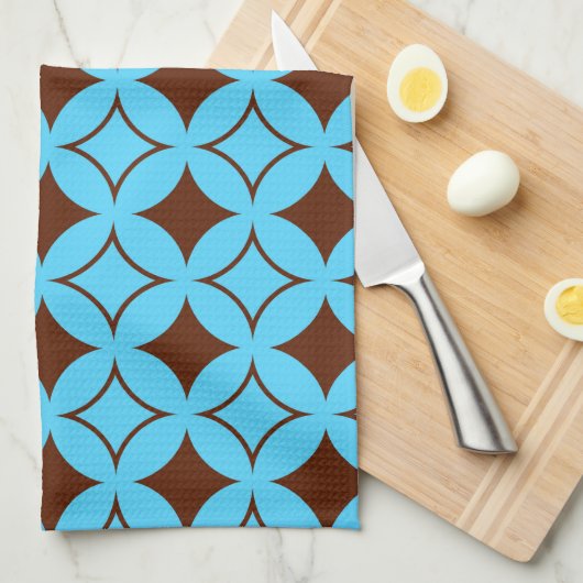 Blauer und brauner Shippo Handtuch (Viertel Falte)