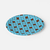 Blauer und brauner Shippo Pappteller (Schrägansicht)