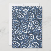 Blauer und brauner Western - Einladung (Rückseite)