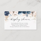 Blauer und Dusty-Rose-Anzeigedusche Begleitkarte (Vorderseite)