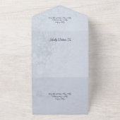 Blauer und Elfenbeinblauer Rose All In One Einladung (Außenbereich)