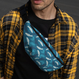 Blauer und Elfenbeinforellen, Gemusterter Fisch Bauchtasche