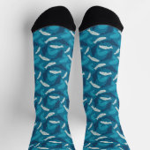 Blauer und Elfenbeinforellen, Gemusterter Fisch Socken (Oben)