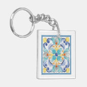 Blauer und Gelbblut Schlüsselanhänger (Vorderseite links)