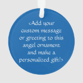 Blauer und gelber Angel-Angel-Ornamente Ornament (Rückseite)