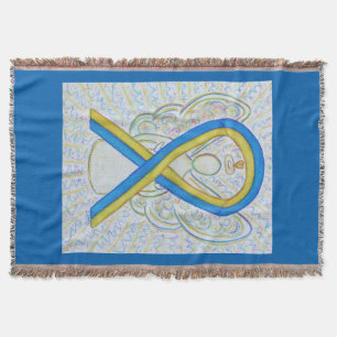 Blauer und gelber Angel Blanket Decke