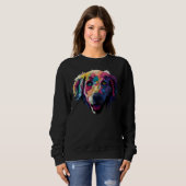 Blauer und gelber Augen Labrador Hund Sweatshirt (Vorne ganz)
