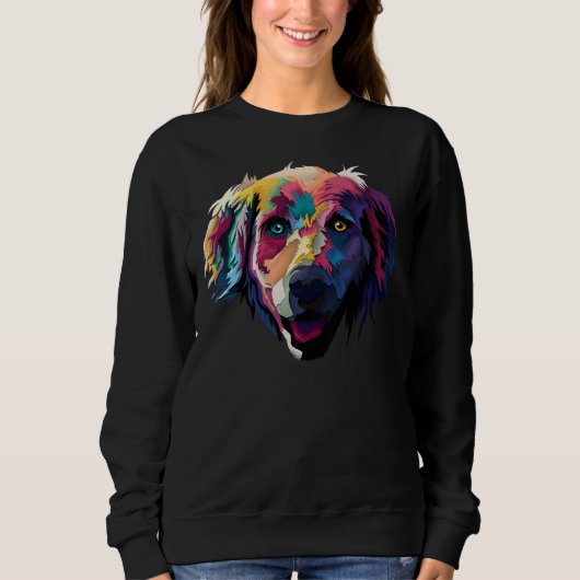 Blauer und gelber Augen Labrador Hund Sweatshirt (Vorderseite)