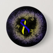 Blauer und gelber Barsch Button (Vorderseite)