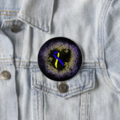 Blauer und gelber Barsch Button (Beispiel)