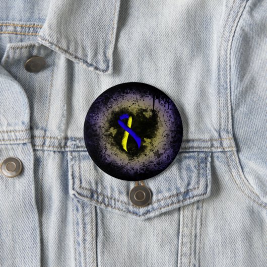 Blauer und gelber Barsch Button (Beispiel)