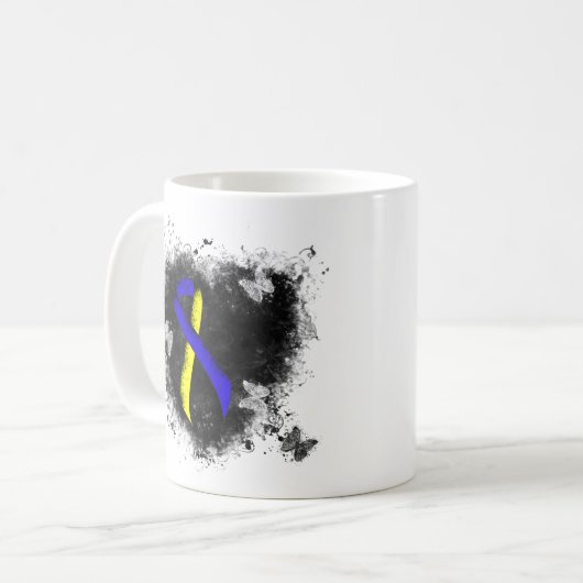 Blauer und gelber Barsch Kaffeetasse (Vorderseite Links)