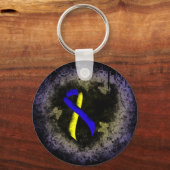 Blauer und gelber Barsch Schlüsselanhänger (Vorderseite)