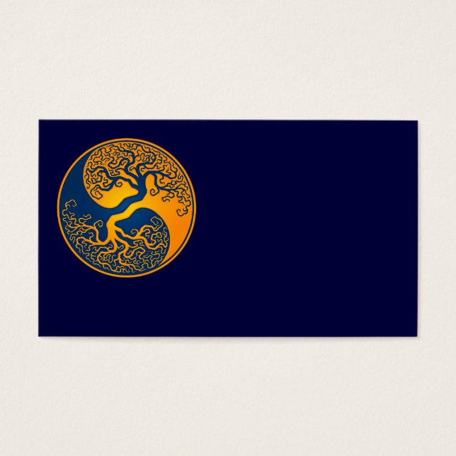 Blauer und gelber Baum des Lebens Yin Yang (Vorderseite)