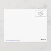 Blauer und gelber Blumen Postkarte (Rückseite)