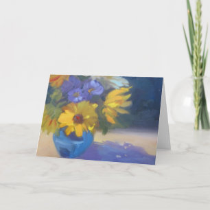 Blauer und gelber Blumenkohl Karte