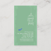 Blauer und gelber Gürtel Visitenkarte (Rückseite)