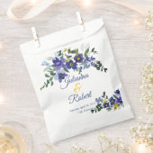 Blauer und gelber Hochzeitskalender Geschenktütchen (Ausgeschnitten)