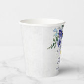 Blauer und gelber Hochzeitskalender Pappbecher (Rechts)