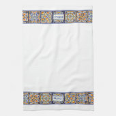 Blauer und gelber Mittelmeeranstrich Geschirrtuch (Vertikal)