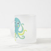 Blauer und gelber Oktopus Mattglastasse (Vorderseite Links)