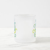 Blauer und gelber Oktopus Mattglastasse (Mittel)