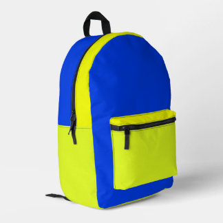 Blauer und gelber Rucksack