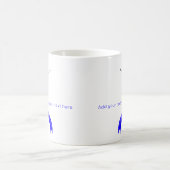 Blauer und gelber Schmetterling Kaffeetasse (Mittel)