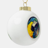 Blauer und gelber Schmuck Keramik Kugel-Ornament (Links)