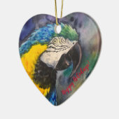 Blauer und gelber Schmuck Keramik Ornament (Links)