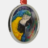 Blauer und gelber Schmuck Ornament Aus Metall (Rechts)