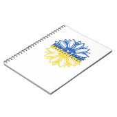 Blauer und gelber Sonnenblumen. Ukrainisch Notizblock (Linke Seite)