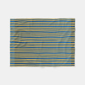 Blauer und gelber Streifen Fleecedecke (Vorderseite (Horizontal))