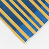 Blauer und gelber Streifen Fleecedecke (Ecke)