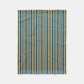 Blauer und gelber Streifen Fleecedecke (Vorderseite)