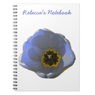 Blauer und gelber Tulip - individualisierbares Not Notizblock