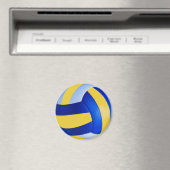 Blauer und Gelber Volleyball Magnet (In Situ (Geschirrspüler))