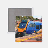 Blauer und gelber Zug , Sheffield Magnet (Vorderseite/Rückseite)