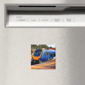 Blauer und gelber Zug , Sheffield Magnet (In Situ (Geschirrspüler))