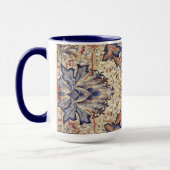 Blauer und Gold-Blume Tasse (Links)