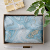 Blauer und Gold-Gatter-Muster 3 Seidenpapier (Geschenk)