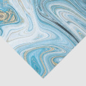 Blauer und Gold-Gatter-Muster 3 Seidenpapier (Ausschnitt)