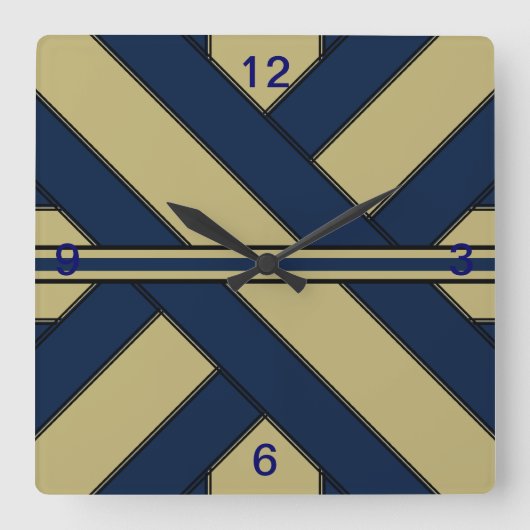 Blauer und Gold Uhr (Vorderseite)