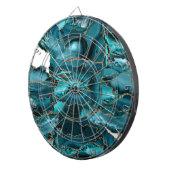 Blauer und Goldbarsch-Glitzer Dartscheibe (Vorderseite rechts)