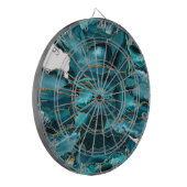 Blauer und Goldbarsch-Glitzer Dartscheibe (Vorderseite Links)