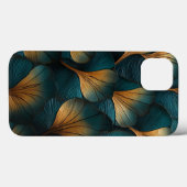 Blauer und goldene Welle Case-Mate iPhone Hülle (Rückseite (Horizontal))