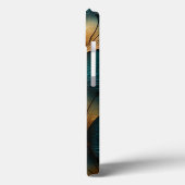 Blauer und goldene Welle Case-Mate iPhone Hülle (Rückseite / Links)