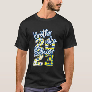 Blauer und goldener Bruder eines Seniors 2023 Schu T-Shirt