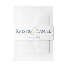 Blauer und goldener Hochzeitsband